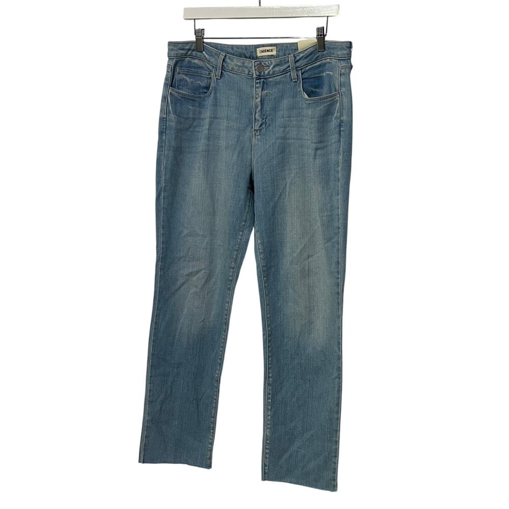 L'AGENCE WOMENS SIZE 30 MILANA LOW RISE STOVEPIPE OLYMPIA LIGHT BLUE NEW - Picture 3 of 13